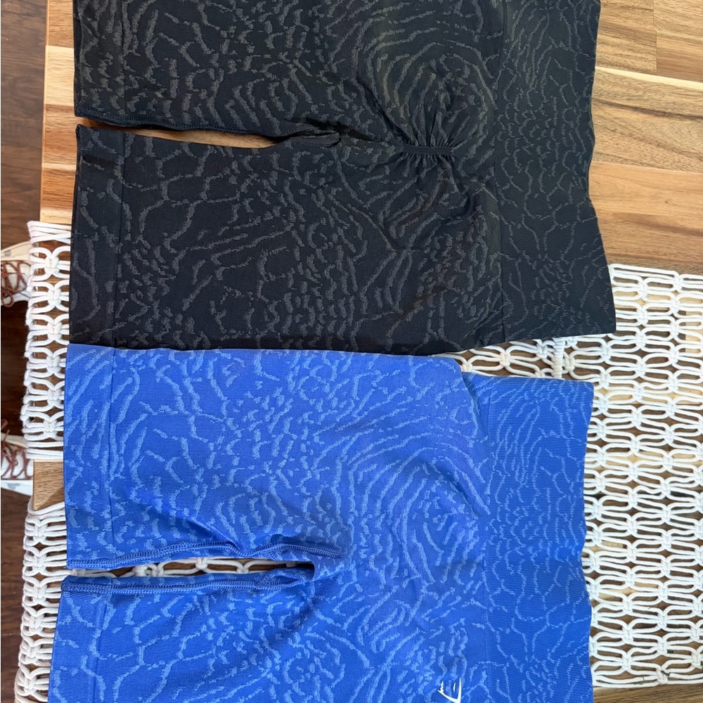 Gymshark adapt animal shorts black used once and blue never worn size s